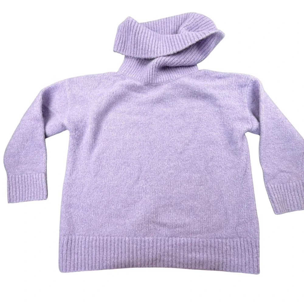 Banana Republic Alpaca Blend Turtleneck Sweater‎ Lilac Purple Oversized XL NEW